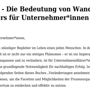 Veränderungen annehmen
